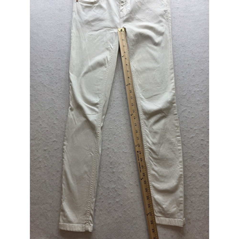 Zara Frafalue Women's Ivory Colored Skinny Leg Jeans Pants. Size 4 - Picture 4 of 8